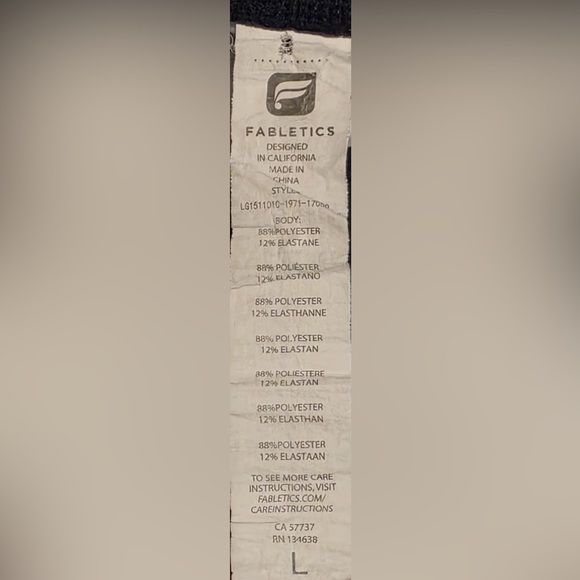 Fabletics Women’s Size Patterned Blue Leggings EUC - Picture 8 of 8